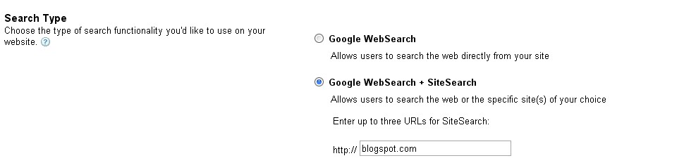 Customized Google Search Box For Blogger in this way